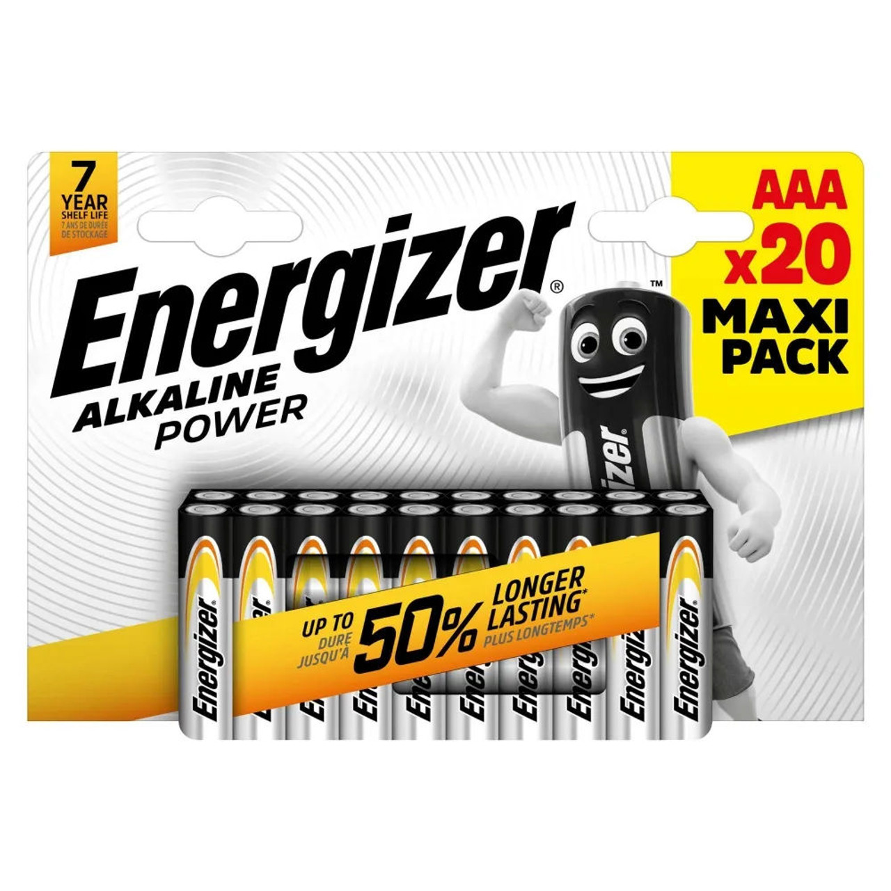 Energizer Power Alkaline AAA Battery Pack of 20